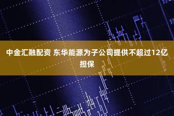 中金汇融配资 东华能源为子公司提供不超过12亿担保